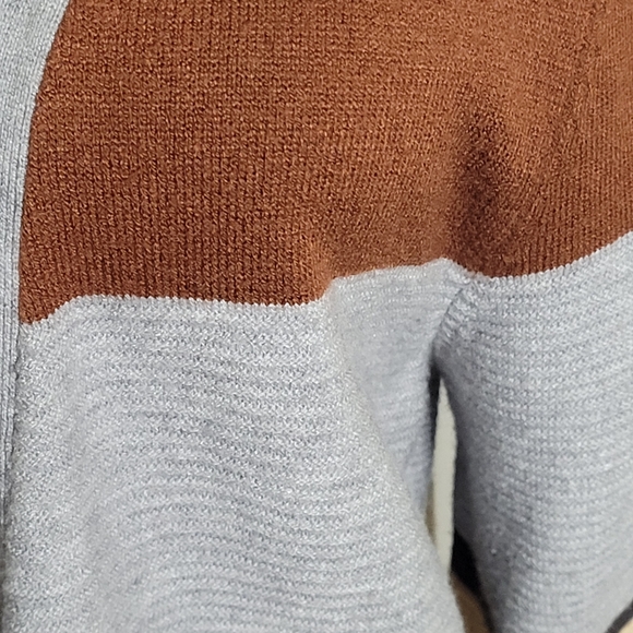 Cara Sanatana x Nine West Women's Balloon Sleeves Sweater Cardigan Brown/Gray M - Picture 8 of 13